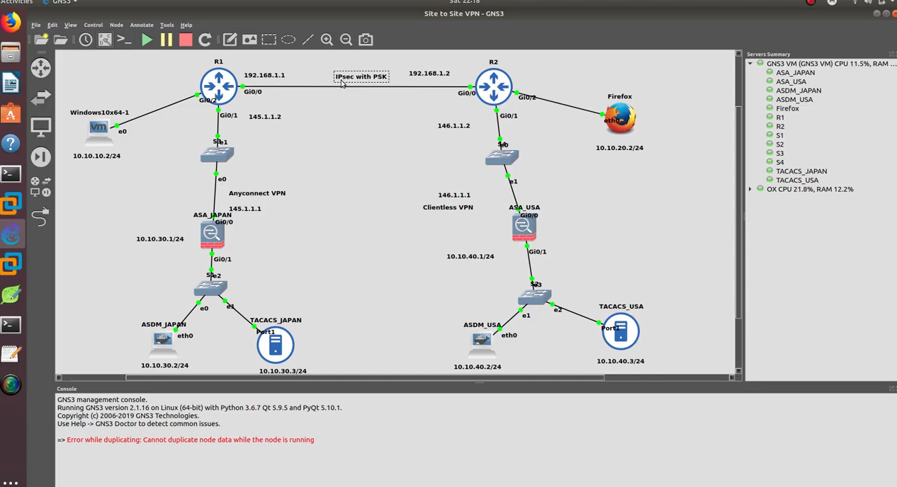 Configure Clientless, Cisco Anyconnect, and Site to Site VPN With ASA